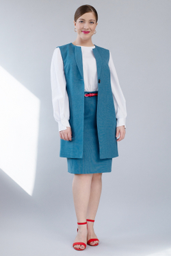 Юбка карандаш 1047Аа-55, ниагара #48Н011047Аа-55