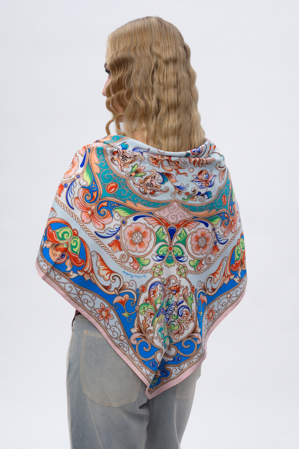 Платок «Шедевры русских эмальеров»