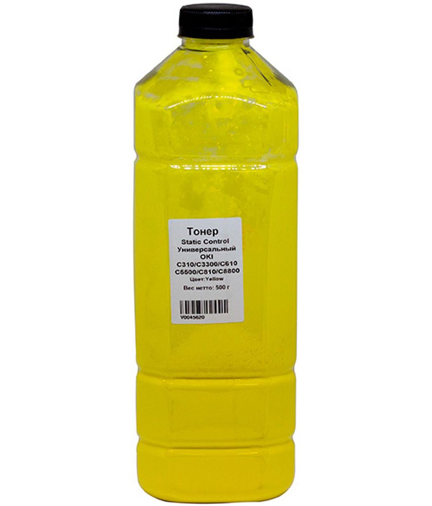 Тонер OKIUNIV3 Static Control для Oki C610/С810/C9650/Pro9541 Yellow 500 г