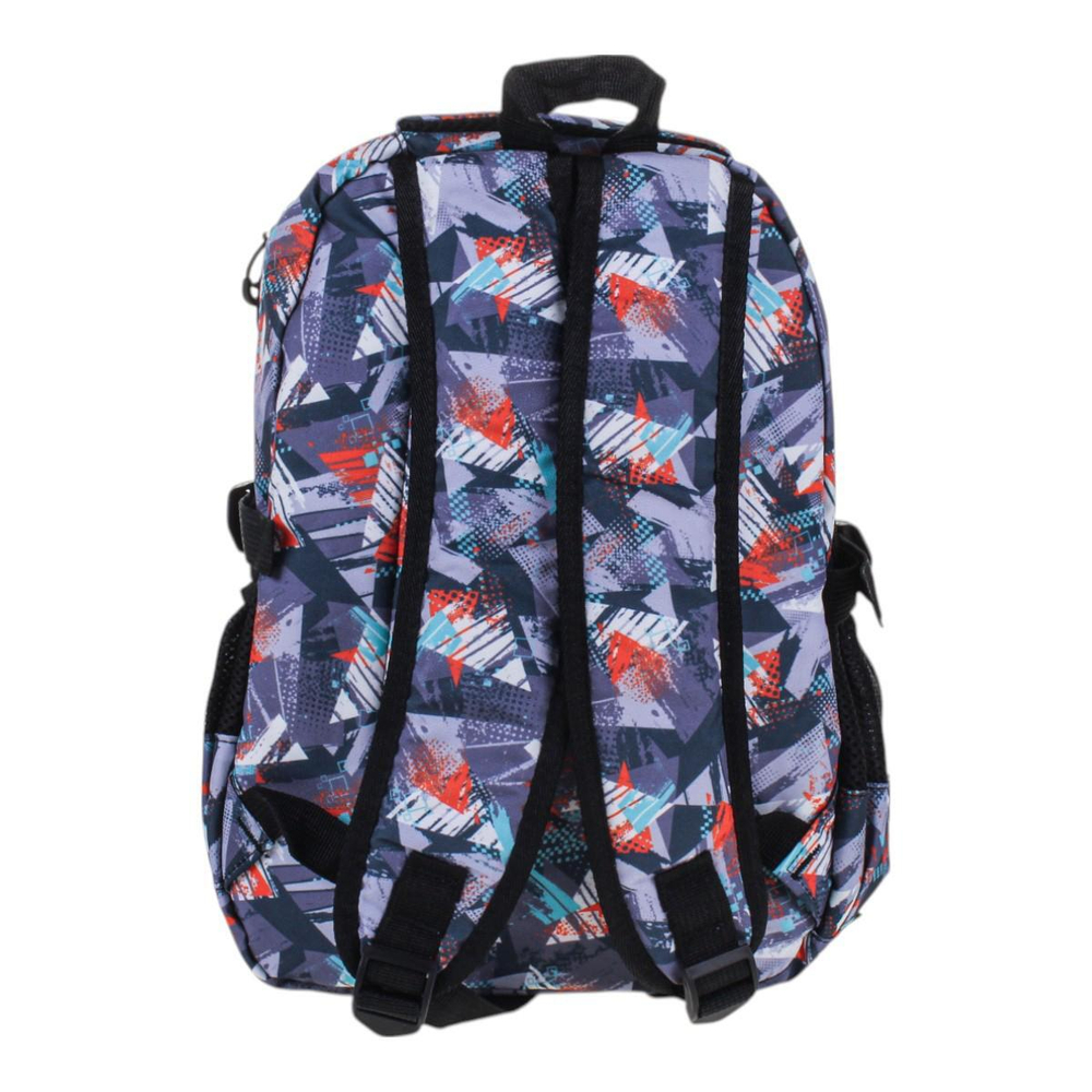 Рюкзак школьный 38*25*12см, серый, 2отдел+карман, 2бок.кармана