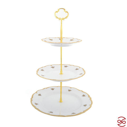Этажерка (горка) Queen's Crown Золотая роза 3 яруса
