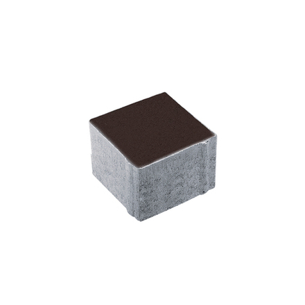 Тротуарная плитка КВАДРАТ 100х100 мм - Стандарт Коричневый