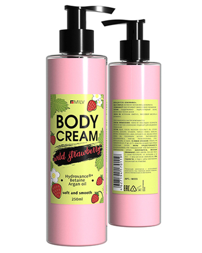 Крем для тела MILV Земляника Арт.18333 250 мл