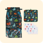 Набор для детского сада: кармашек, коврик, наклейки. Динозавры принт
