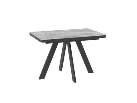 Стол BOBY RADIAL-120, раздвижной 120(160)х80, STONE GREY ST CER/ЧЕРНЫЙ, (2 упак.)
