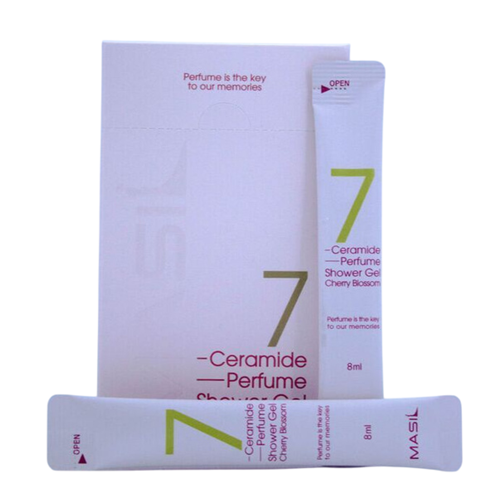MASIL - ГЕЛЬ ДЛЯ ДУША С КЕРАМИДАМИ 7 CERAMIDE PERFUME SHOWER GEL STICK POUCH (WHITE MUSK), 8 МЛ * 20 ШТ