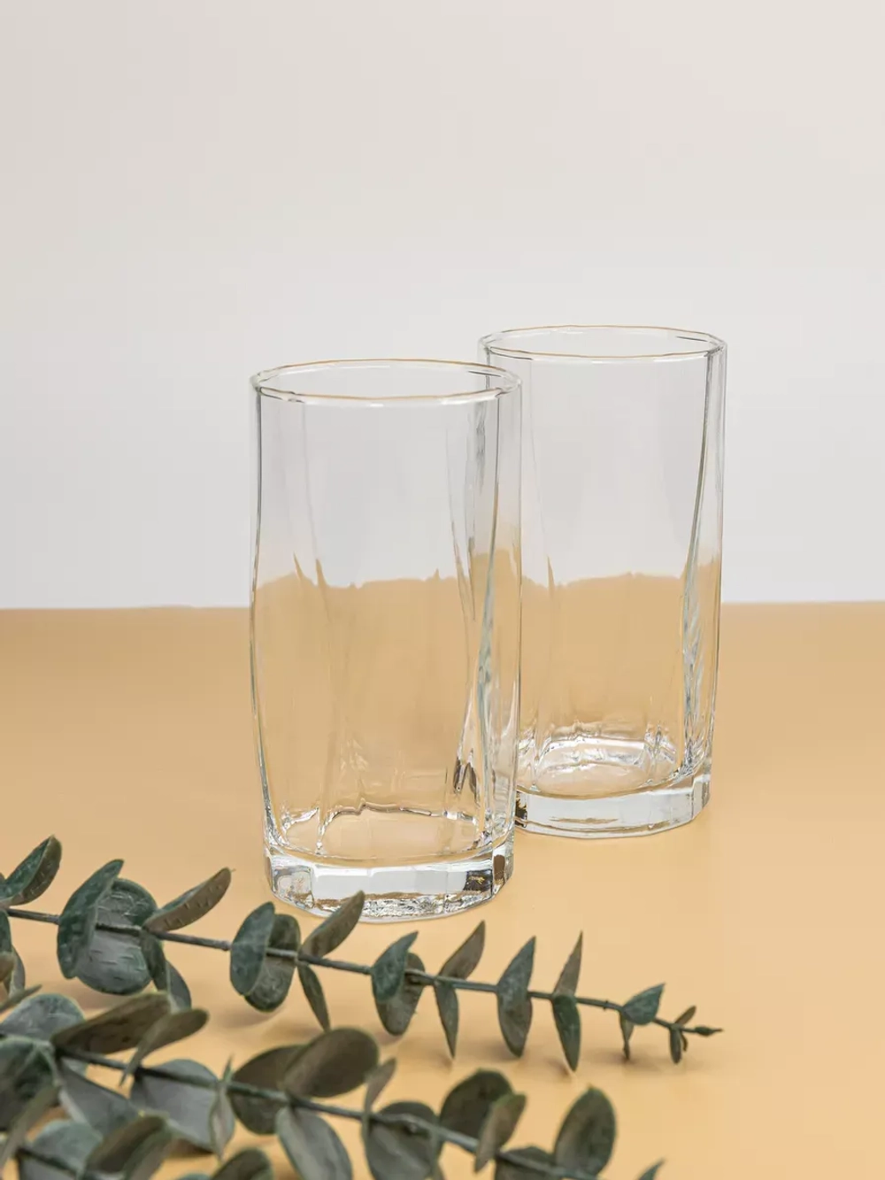 Набор изогнутых бокалов для воды, 450 мл, 6 шт. прозрачные