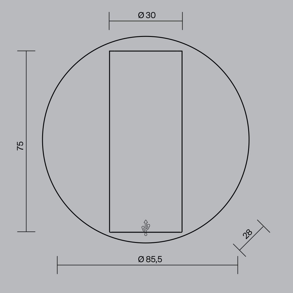 Настенный светильник (бра) Technical C079WL-L3W3K