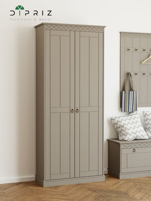 Шкаф Индра для одежды, серый
