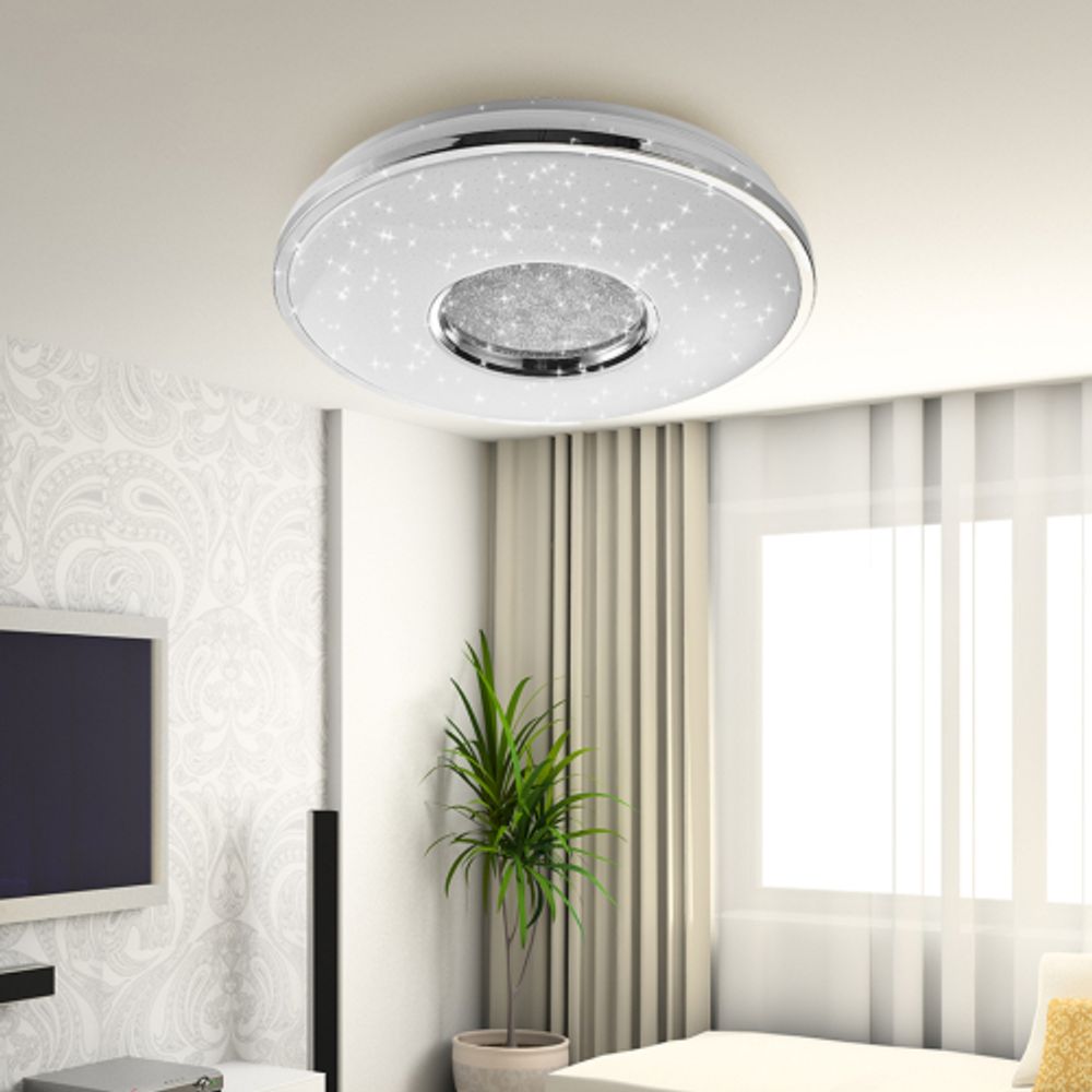 Светильник потолочный светодиодный ЭРА Классик с ДУ SPB-6-70-RC Crystal 70Вт 3000-6500К 4800Лм | Светильники SPB-6 с ДУ