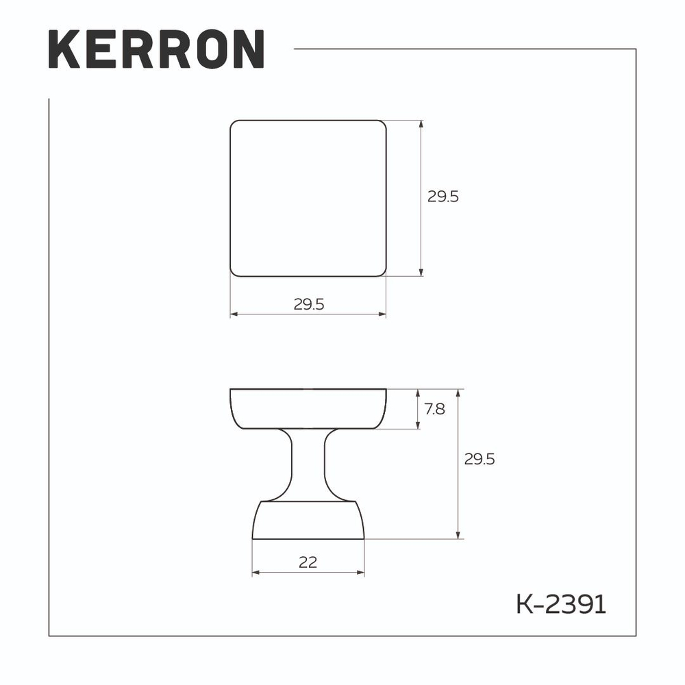 Ручка-кнопка, матовое золото K-2391 BSG