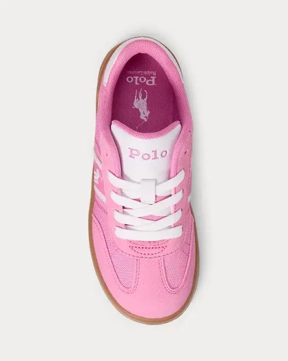 Детские кроссовки с замшевыми акцентами и логотипом Polo Ralph Lauren