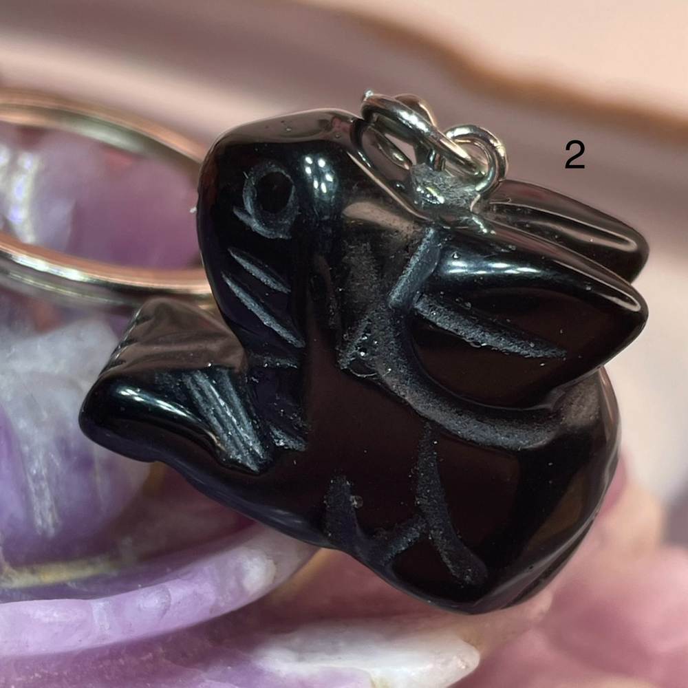 46831 Обсидиан Брелок Заяц 27мм