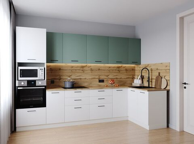 Кухонный гарнитур угловой Муссон 3200х1400 столешница 26 мм