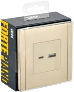 FORTE&PIANO Розетка USB A+C 18Вт FP451 ваниль IEK