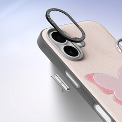 Чехол светло-розового цвета (Butterfly Edition) для iPhone 17, серия Luvy Series Case (со съемным ремешком) от Dux Ducis