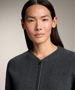 Oysho Куртка из рельефной ткани на молнии, темно-серый