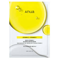 Anua Vita C Blemish Serum Mask осветляющая тканевая маска с зелёным лимоном