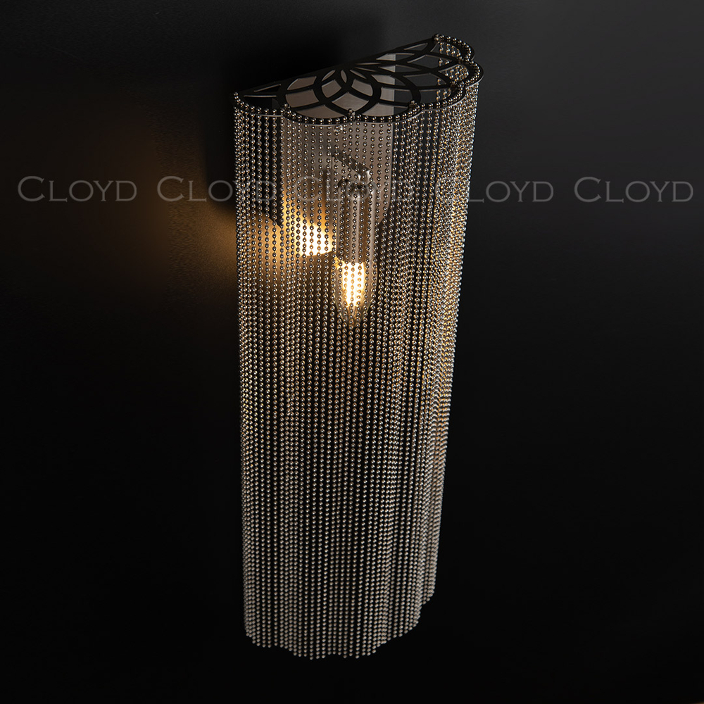 Бра Cloyd ONASSIS W1 / выс. 50 см - никель сатин (арт.20403)