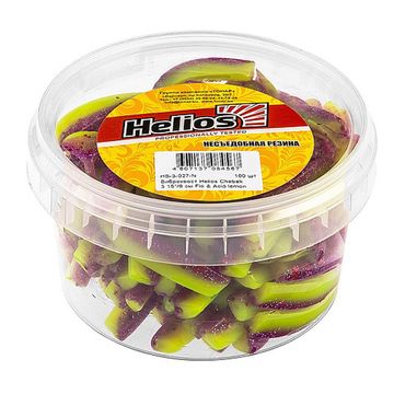 Виброхвост несъедоб. Chebak 3,15'/8 см Fio & Acid lemon 100шт. (HS-3-027-N) Helios