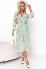 Платье Мила (мята/желтый)-48р-р Р11-1207/4 Nikol