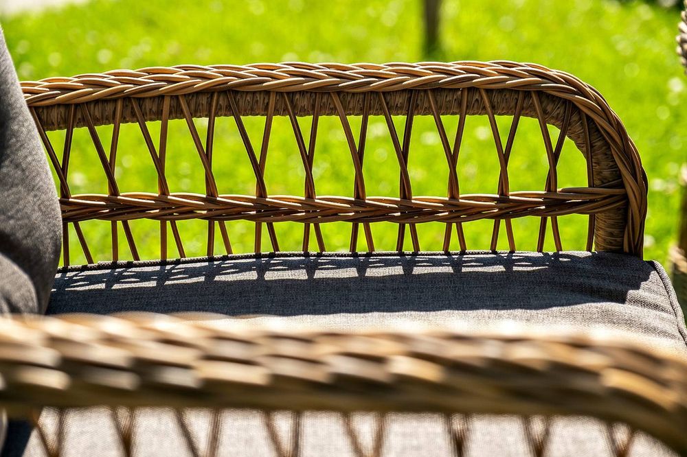 "Эспрессо–150 C" обеденная группа плетеная, цвет соломенный