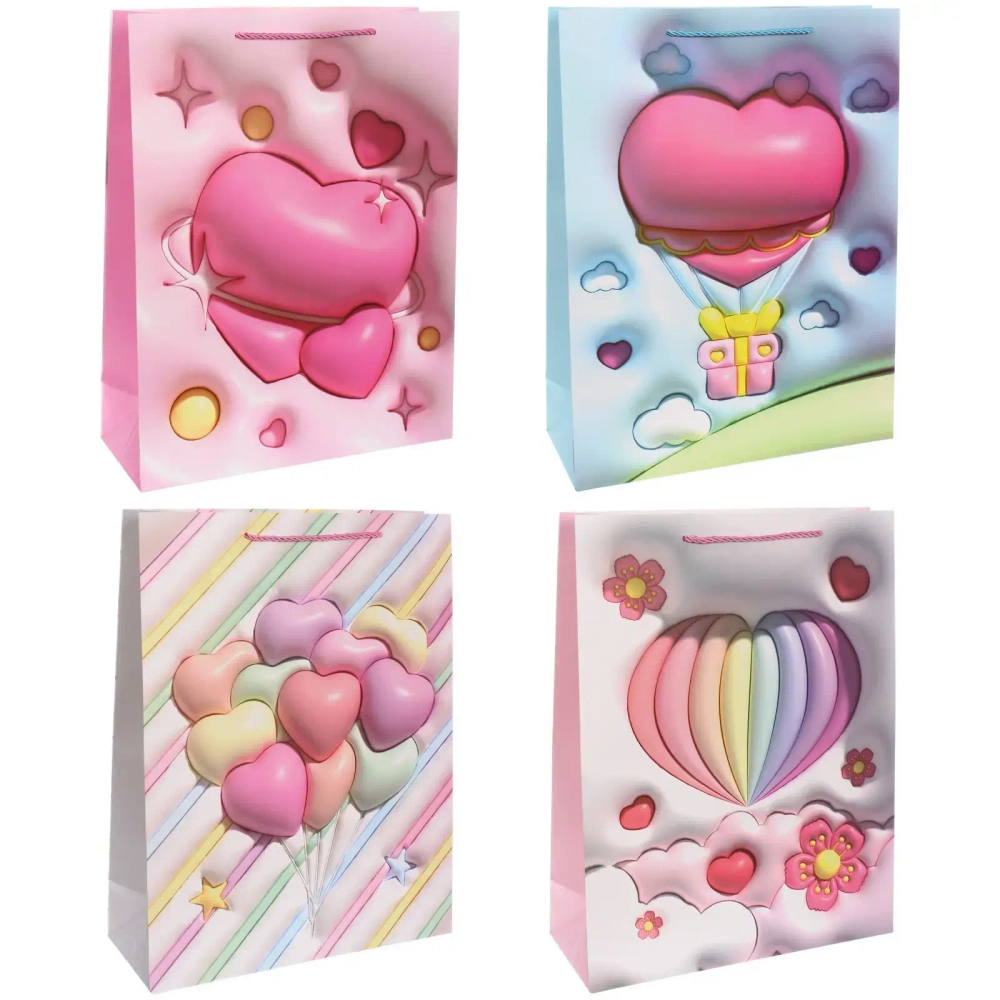 Пакет подарочный «Шарики в воздухе» 31*40*12 см, микс