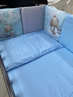 Комплект в кроватку 6-ти предметный (подушечки 17 предметов), Мишка