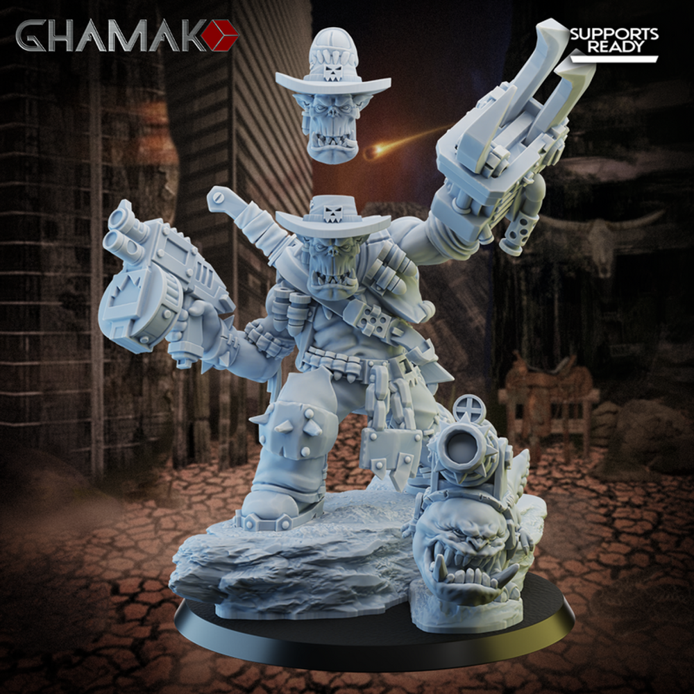 Orks Greenskins Ork Nob Орочий ноб №3 миниатюра для dnd, днд, pathfinder, фентези, Настольная игра, НРИ, Варгейм, РПГ