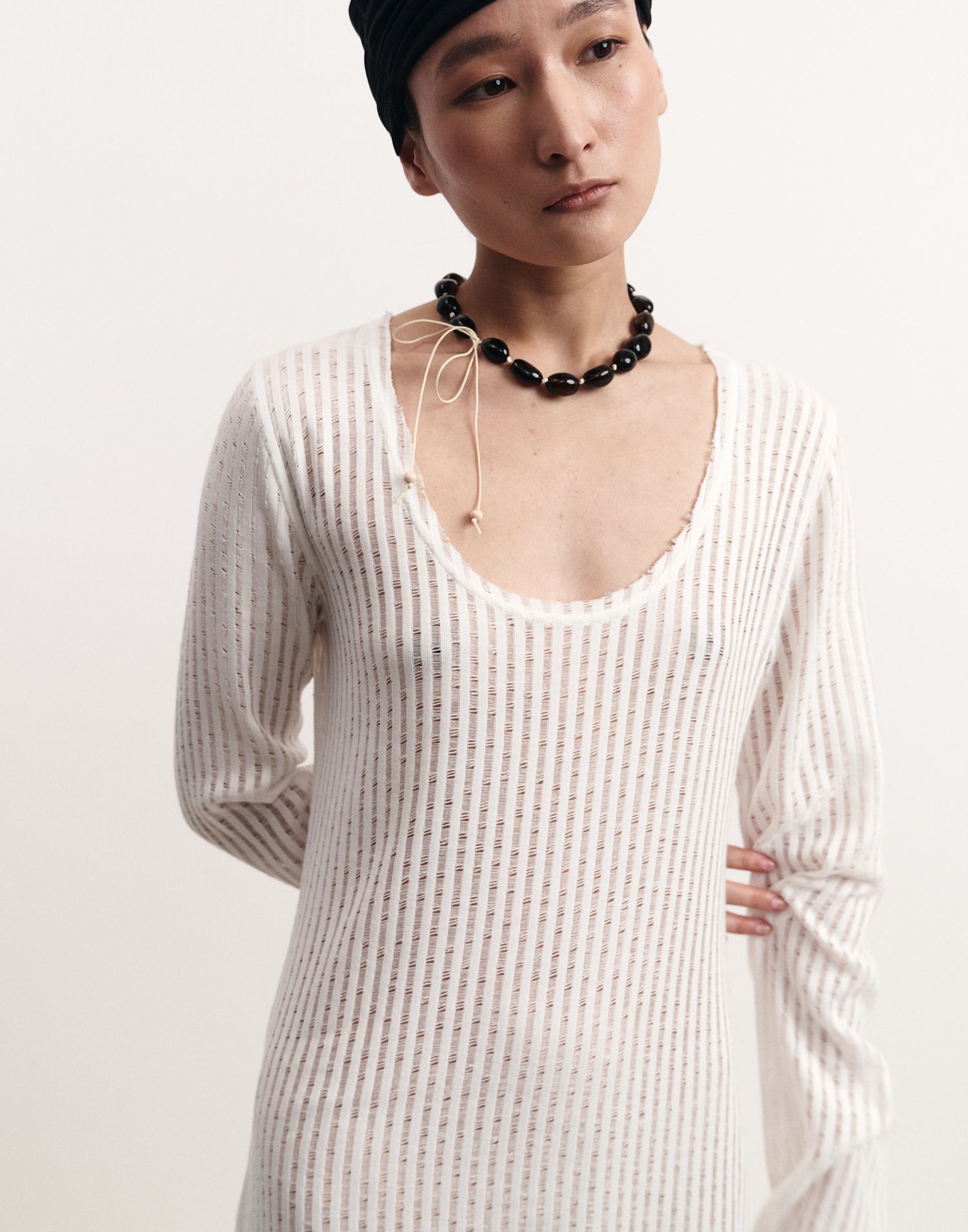 Платье с О-вырезом