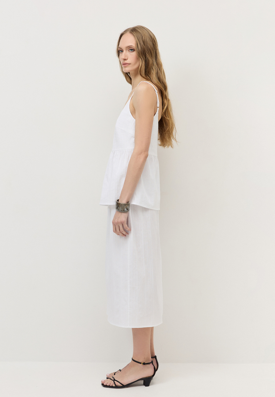 Юбка на резинке из фактурного хлопка