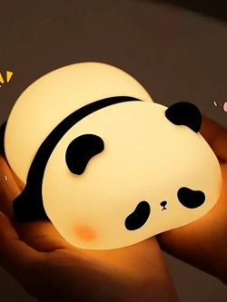 Детский ночник с таймером Панда силиконовый, беспроводной светильник для малышей