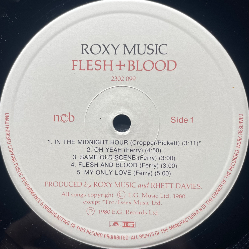 Roxy Music - Flesh + Blood (Скандинавия 1980г.)