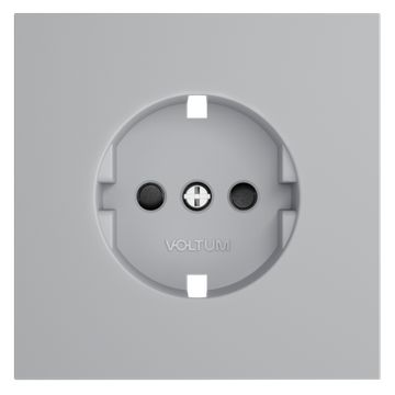 Накладка для розетки с заземлением и защитными шторками, S70 (серый)