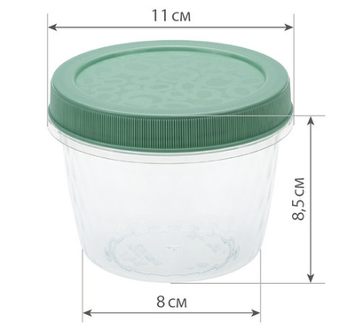 Емкость для продуктов с завинчивающейся крышкой РОЛЛ 0,55л микс (разноцветный) М1473