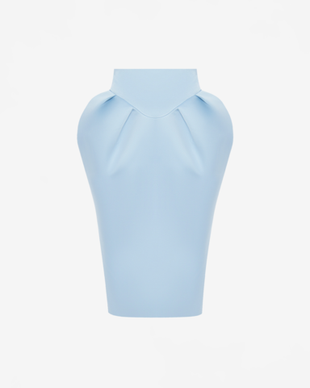 Юбка миди из атласа