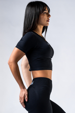 Кроп топ Seamless Short-Sleeve Top POWER 891 Черный