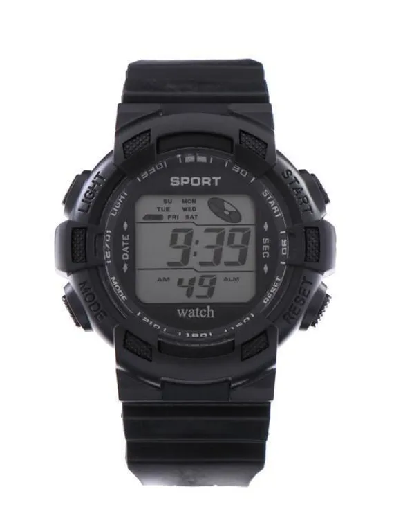 Часы наручные электронные: водонепроницаемоесть, будильник, d-4.5 см, микс