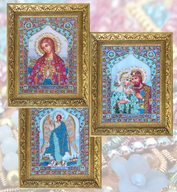 И24а-25а-26а Комплект наборов для вышивания Семейная серия (мал.)