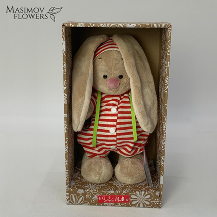 Зайка Ми в полосатом комбинезоне