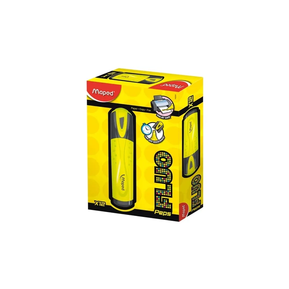 Маркер текст. Maped 5.0 Fluo Peps желтый линия 1-5 мм, 742534