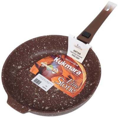 Сковорода алюминий, 28 см, антиприг, Kukmara, Elite stone, с281ес, съем руч