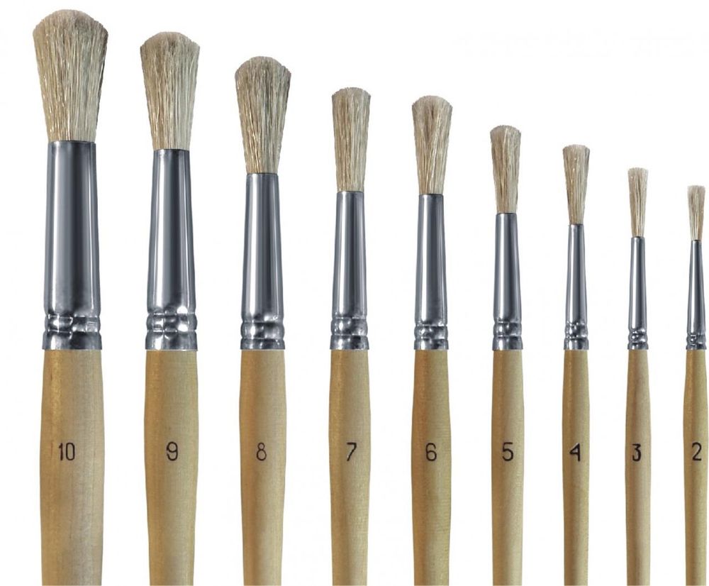 Кисть Щетина круглая №8 Школьник (Альбатрос)