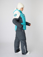 Костюм зимний женский Alaskan Vanda M белый/голубой/серый (куртка+полукомбинезон)