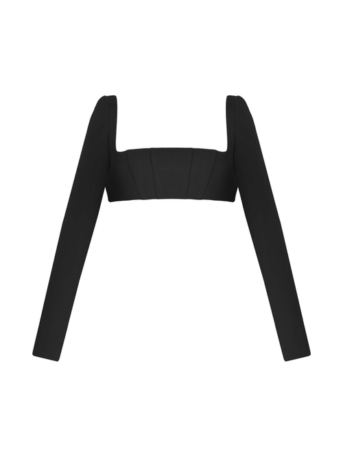 Кроп-топ с длинными рукавами