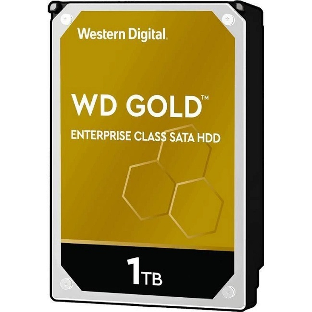 Жесткий диск HDD 1Tb Western Digital, SATA-III, 128Mb, 7200rpm WD Gold (WD1005FBYZ)
