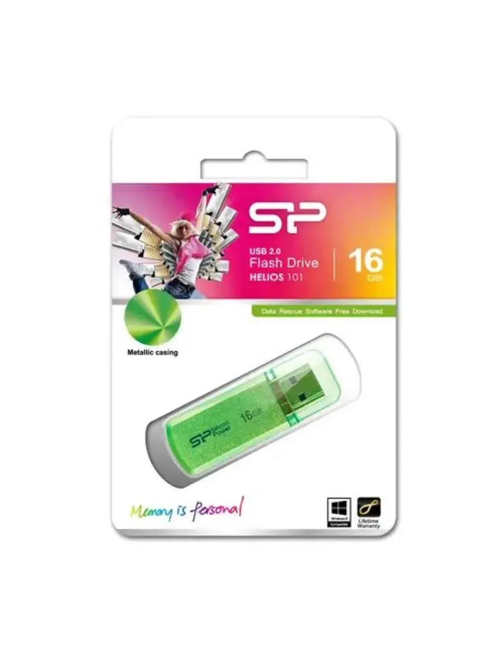 Память USB Flash 16 ГБ Power Helios 101 GREEN