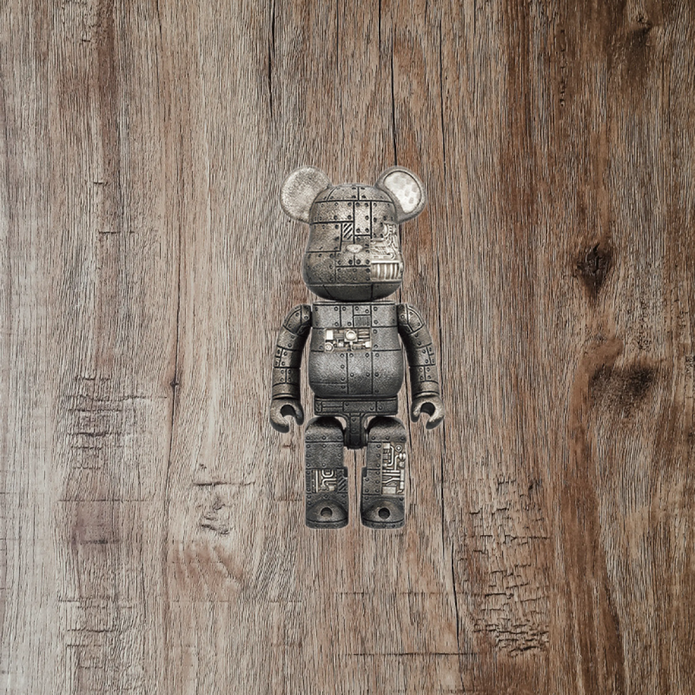 Дизайнерские игрушки BE@RBRICK 400% 28cm, STEAMPUNK-COAL-BLACK-400％