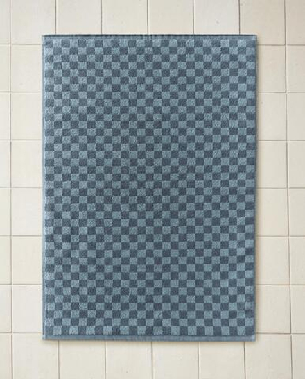 Zara Home коврик для ванной из хлопка, синий, в клетку, 50x80 см