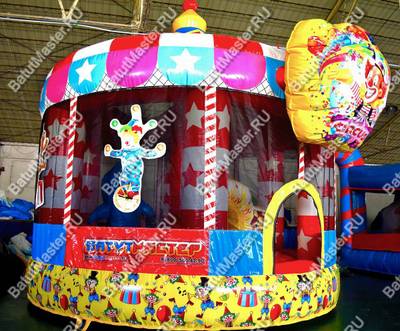 Детский надувной батут "Шатёр цирка" 4*4*4 м